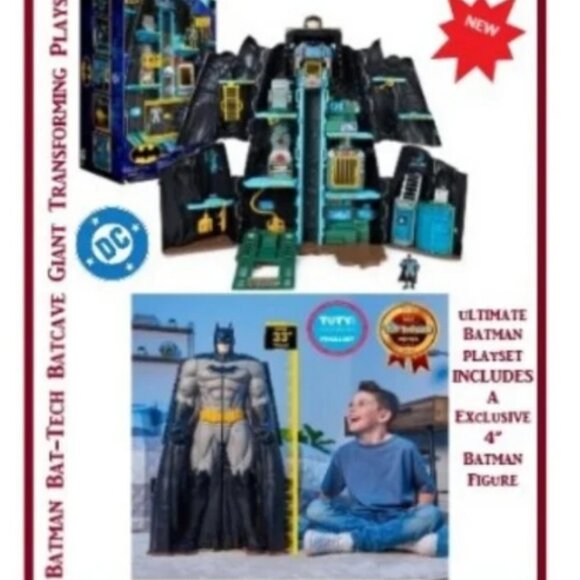 Batman Bat-Tech Batcave Giant Transforming Playset DC Comics🆕⌚📦🏃💨🚚 - Picture 2 of 16